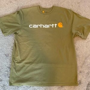 Carhartt green t-shirt. Logo front and back. XL.